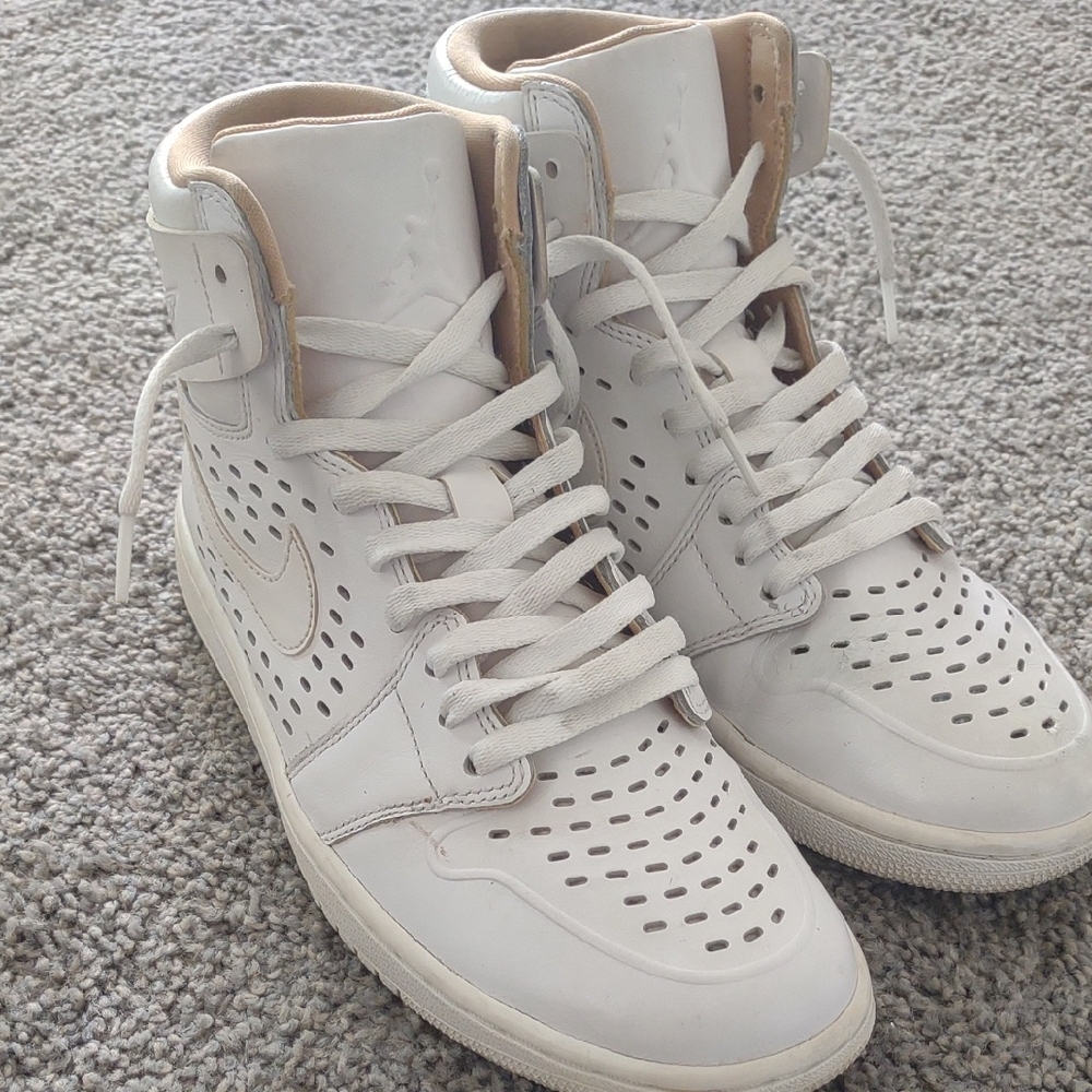 Nike Perforated White High-Top Sneakers